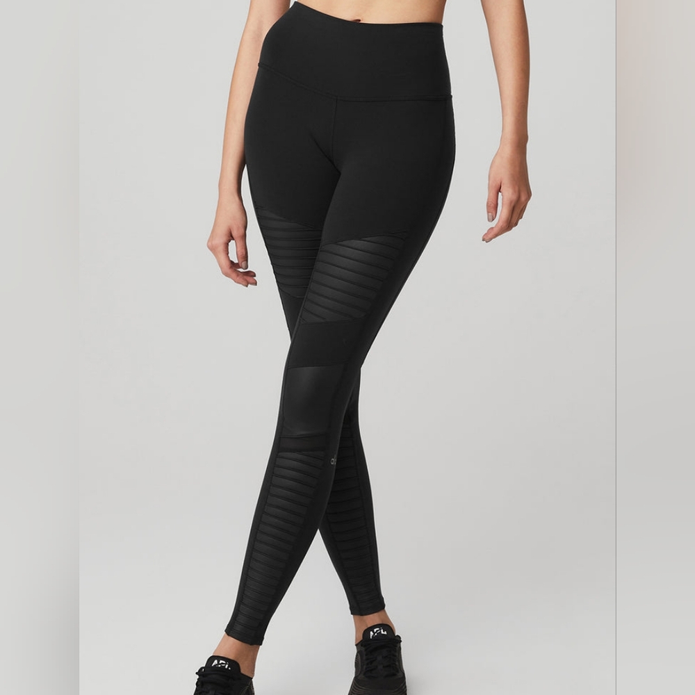 Alo Yoga High-Waist Moto Legging - Black - Small